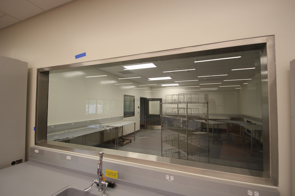 A clean window in 快播成人's new Center for Life Sciences